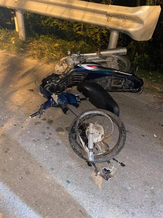 Hiện trường nơi xảy ra vụ TNGT khiến 2 người tử vong.