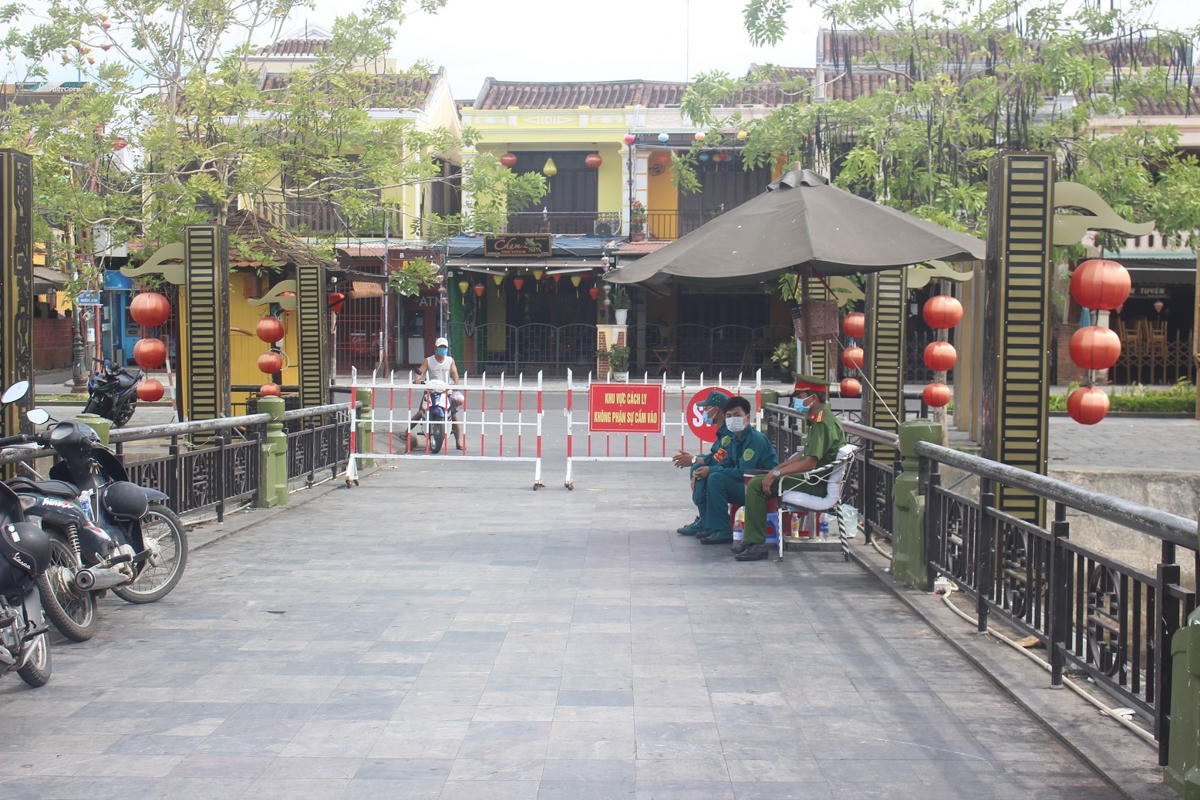 Khu phong tỏa ở khối phố An Hội, TP Hội An.