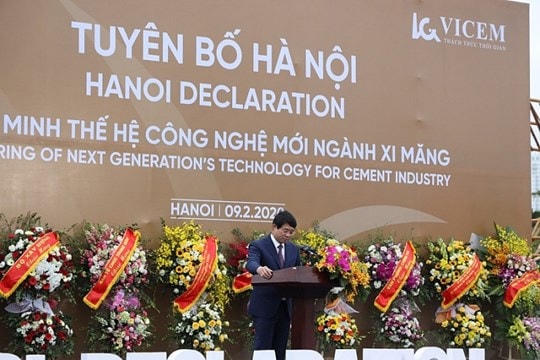 Vicem cùng Tập đoàn FLSmidth (Đan Mạch) ra Tuyên bố Hà Nội về phát minh thế hệ công nghệ mới ngành xi măng.