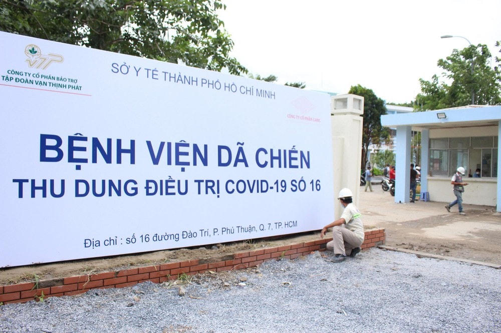 Bệnh viện dã chiến số 16 của TP HCM đưa vào hoạt động khẩn trương vào ngày 28/7.