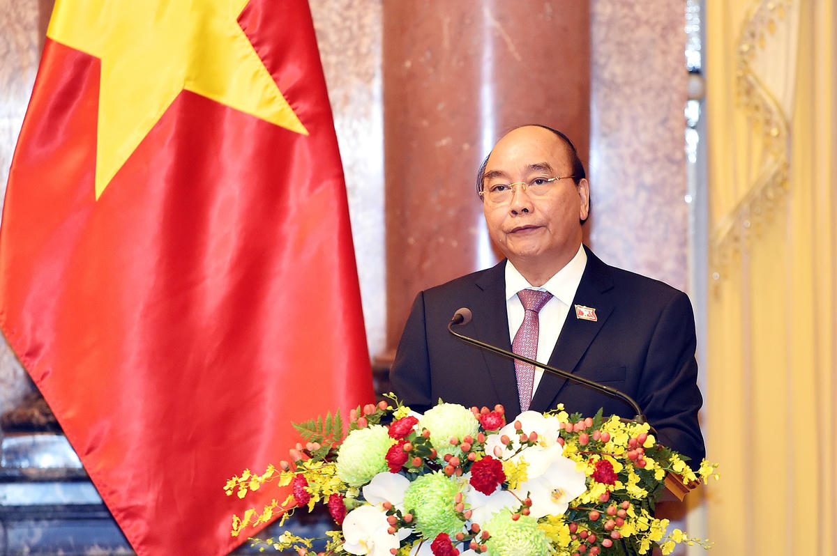 Chủ tịch nước Nguyễn Xuân Phúc: “Chỉ có tinh thần đoàn kết, quyết tâm mới thành công". Ảnh: VGP.  