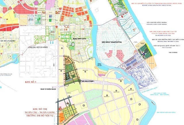 Bản đồ quy hoạch Dự án ĐH Đà Nẵng và vùng lân cận.