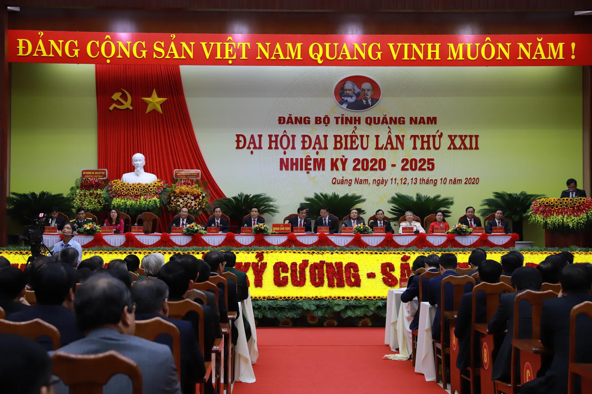 Quang cảnh Đại hội Đảng bộ tỉnh Quảng Nam lần thứ XXII.