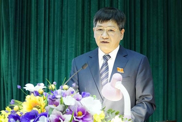 Tân Chủ tịch UBND tỉnh Điện Biên Lê Thành Đô. Ảnh: TTXVN.  
