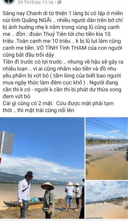 Nội dụng ca sĩ Phương Thanh đăng lên mạng xã hội.