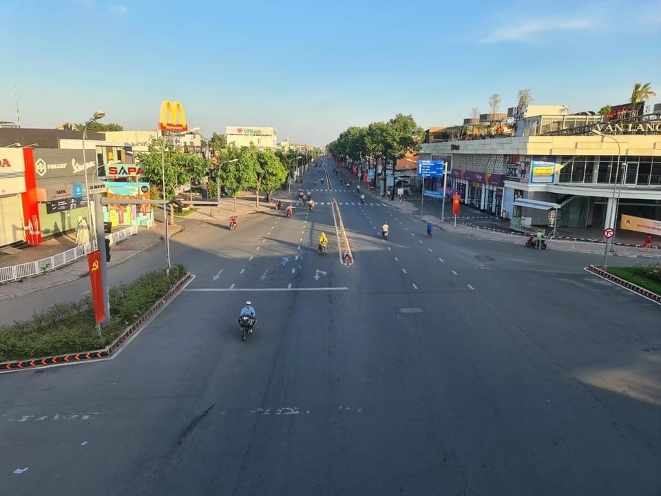 Đường Quang Trung sáng nay.