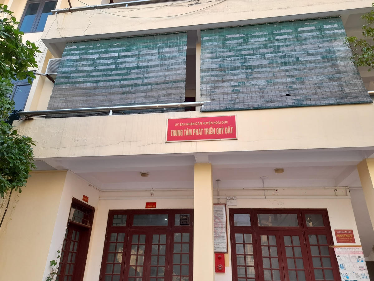 Trụ sở Trung tâm Phát triển quỹ đất huyện Hoài Đức.