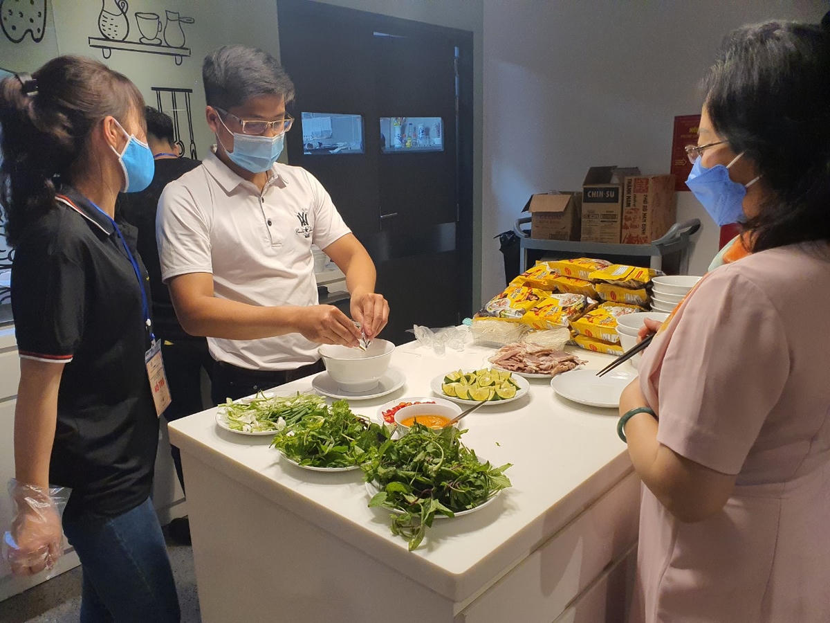 Phở bò Nam Định, món ăn không thể thiếu ở gian trưng bày.