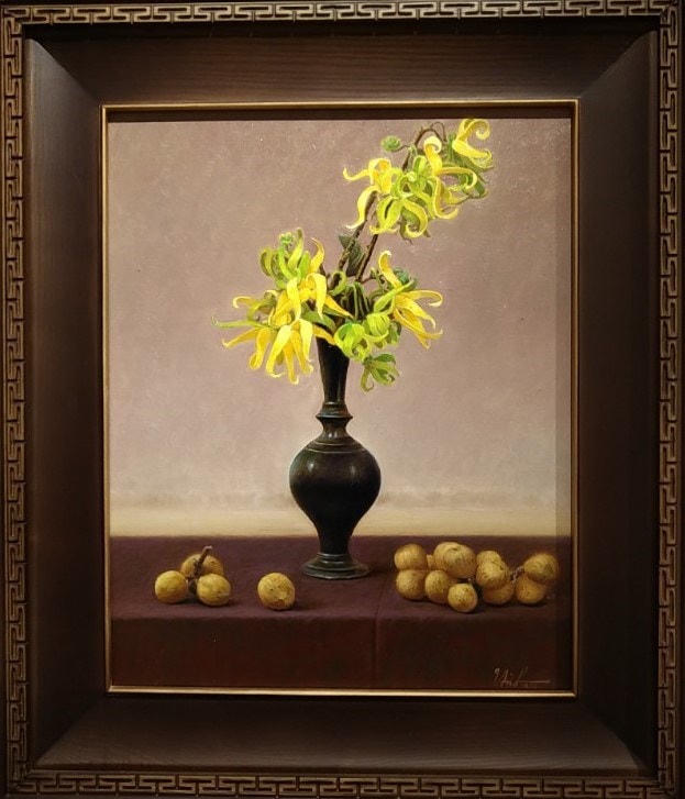 "Hoàng lan" của họa sỹ Lê Thế Anh. (Ảnh Minh Thu/Vietnam+).