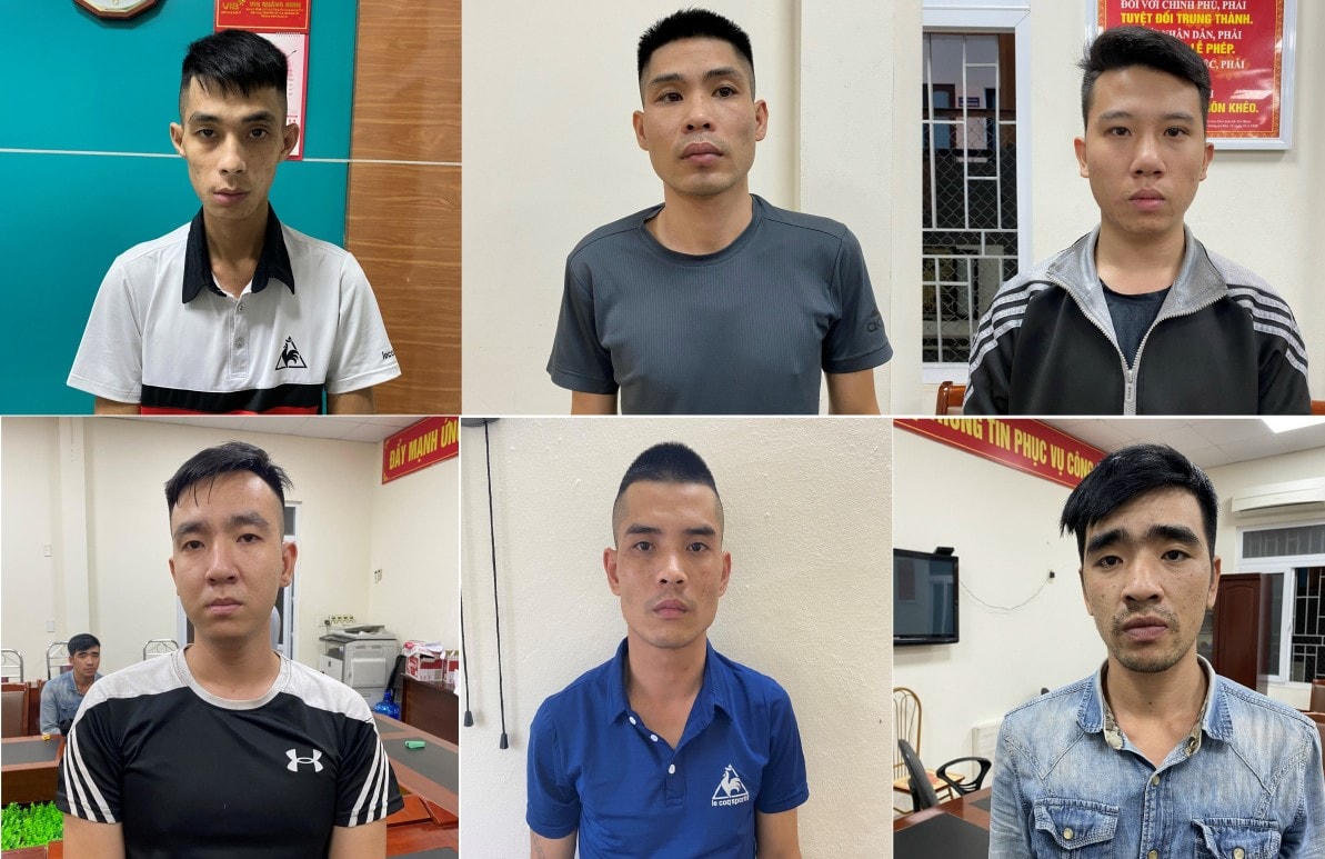 Nhóm đối tượng tại cơ quan điều tra.