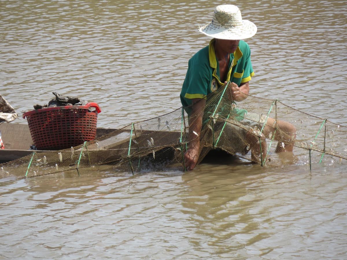 Đi giăng câu ven sông Đồng Tranh.