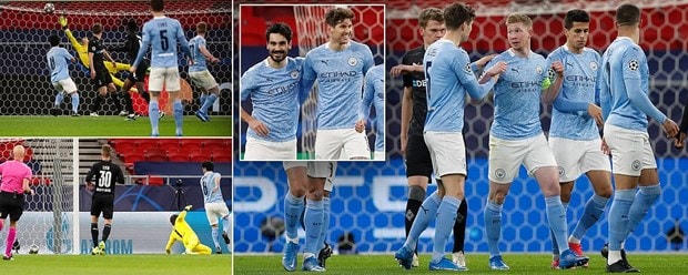 Man City lần thứ tư liên tiếp góp mặt ở tứ kết Champions League. Nguồn: Daily Mail.
