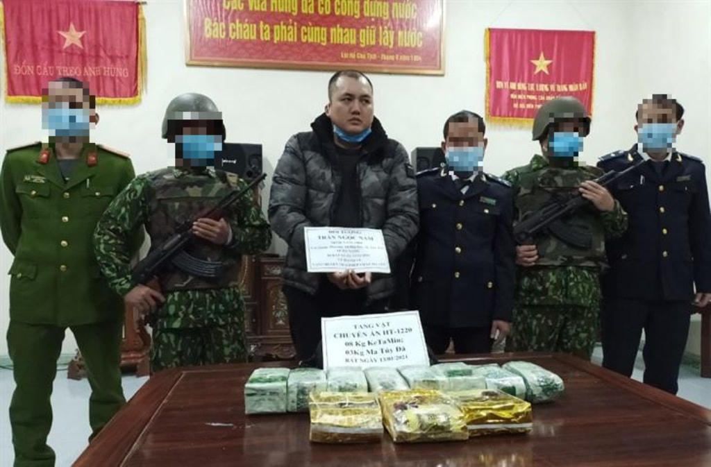 Đối tượng Trần Ngọc Nam bị bắt khi đang vận chuyển số lượng lớn ma túy.