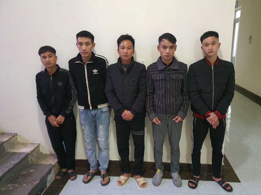 Nhóm đối tượng bị bắt giữ.