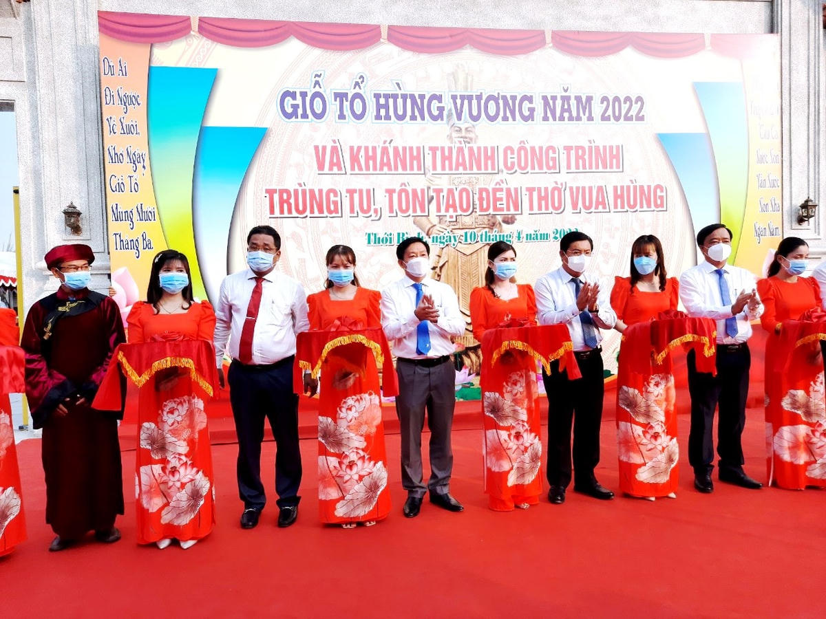 Huyện Thới Bình, tỉnh Cà Mau long trọng tổ chức lễ Giỗ Tổ Hùng Vương và khánh thành công trình trùng tu, tôn tạo tại Đền thờ Vua Hùng nhân ngay Giỗ tổ.