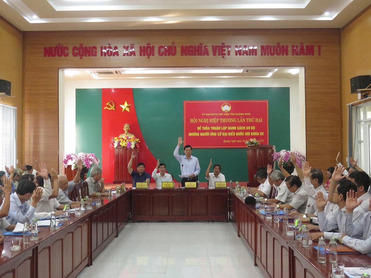 Quang cảnh Hội nghị hiệp thương lần thứ 2 tại tỉnh Quảng Ngãi.