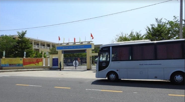 Điểm thi đặc biệt dành cho thí sinh F1, F2 và thí sinh trong khu cách ly tại Trường THPT Võ Chí Công (Đà Nẵng). Ảnh Bình Nguyên.