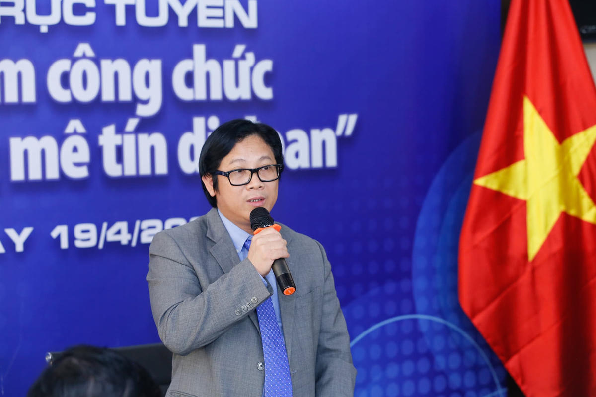 Nhà báo Lê Anh Đạt, Phó Tổng Biên tập phụ trách báo Đại Đoàn Kết. Ảnh: Quang Vinh.