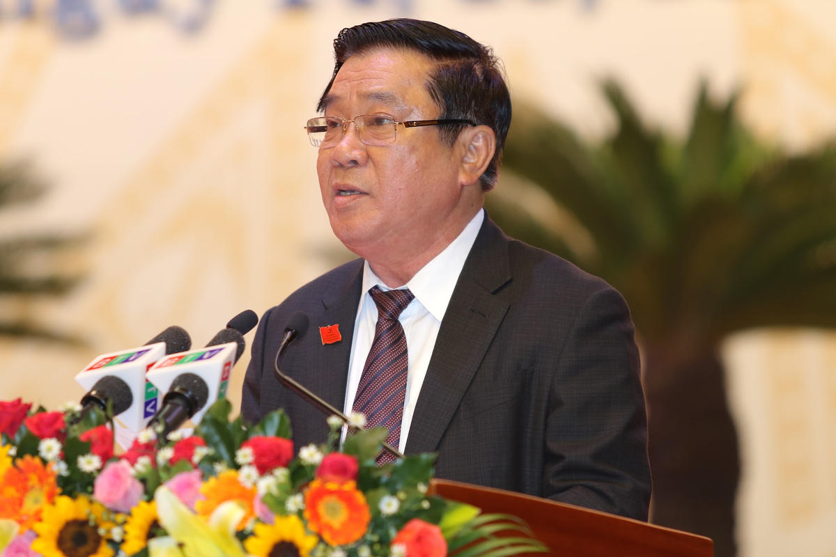 Bí thư Tỉnh ủy Nguyễn Thanh Tùng phát biểu khai mạc Đại hội.