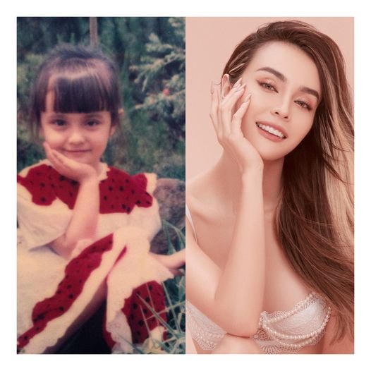 Ca sĩ Mlee khoe ảnh xưa, cô sở hữu những nét xinh xắn từ khi còn là một cô bé 4 - 5 tuổi.