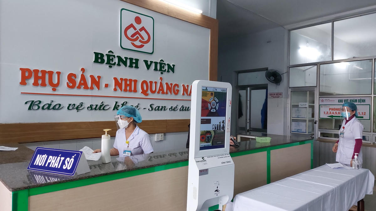 Một góc bệnh trong Bệnh viện Phụ sản- Nhi Quảng Nam.