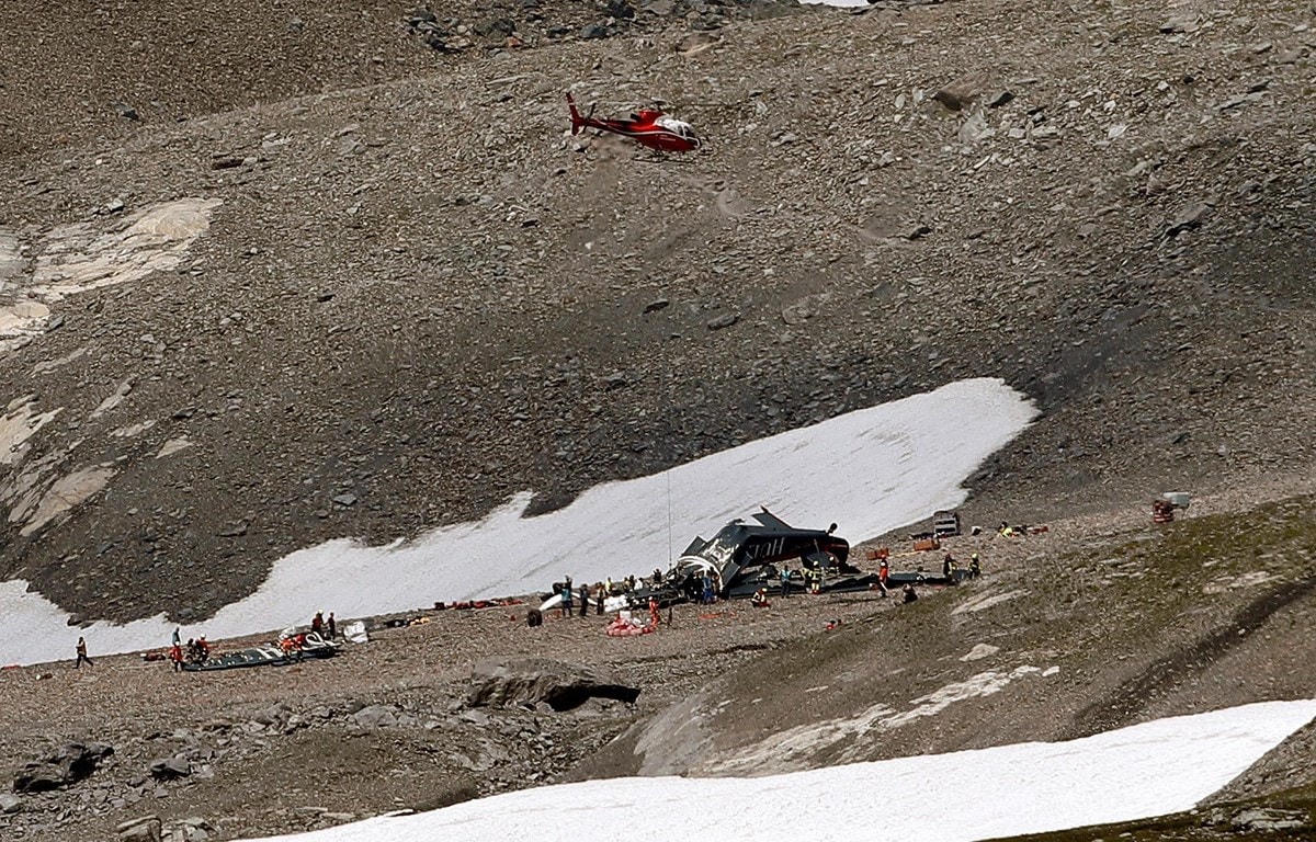 Một vụ tai nạn máy bay ở vùng núi Alps. (Nguồn: Reuters).  