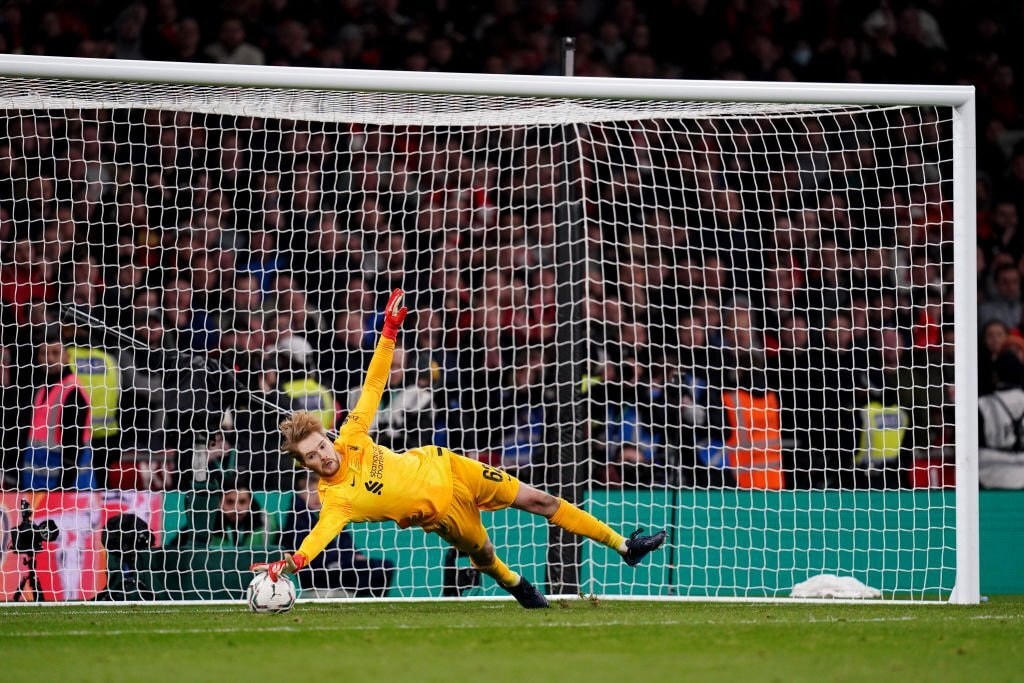Kelleher đã chặn được cú sút của thủ thành người Tây Ban Nha và đem về chiến thắng cho Liverpool.