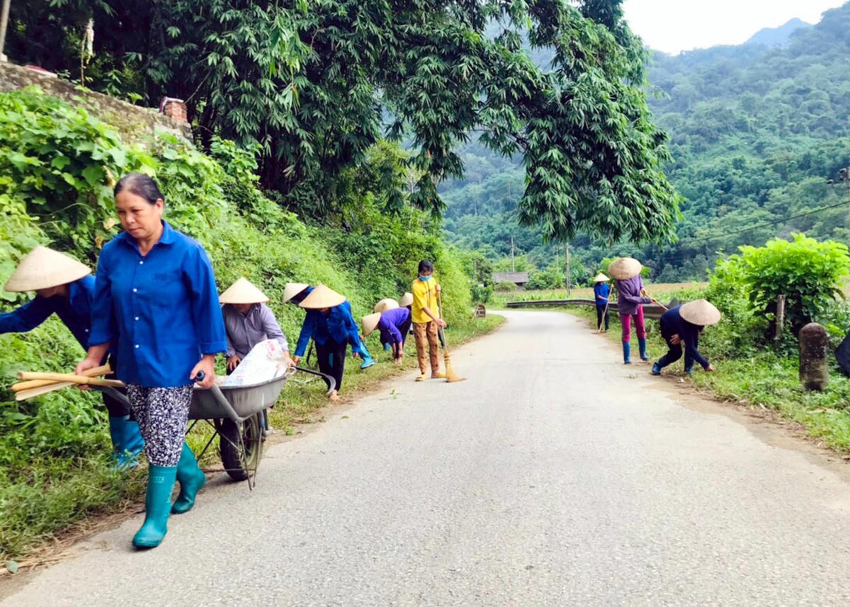 Mô hình khu dân cư tự quản bảo vệ môi trường được Mặt trận tỉnh Bắc Kạn triển khai xây dựng, nhân rộng tại nhiều địa phương. Ảnh: Thu Dịu.