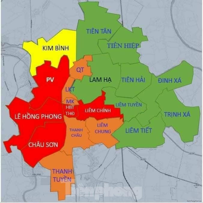 Một nửa diện tích TP Phủ Lý được chính quyền tỉnh Hà Nam đưa ra khỏi phạm vi áp dụng giãn cách xã hội theo Chỉ thị 16 (vùng xanh).