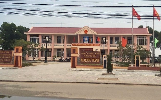 Trụ sở UBND xã Quảng Thành, nơi 2 cán bộ sử dụng bằng giả từng công tác.