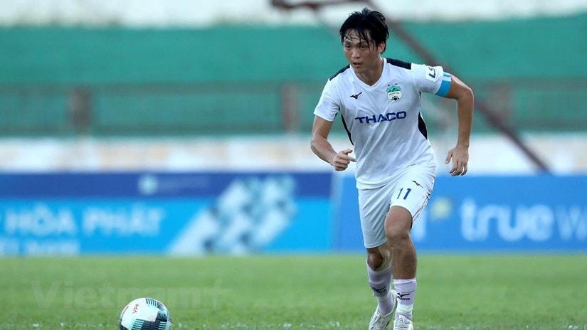 Hoàng Anh Gia Lai đứng trước nguy cơ bị văng khỏi nhóm 8 đội dẫn đầu sau giai đoạn một. (Ảnh: Kim Chi/Vietnam+).