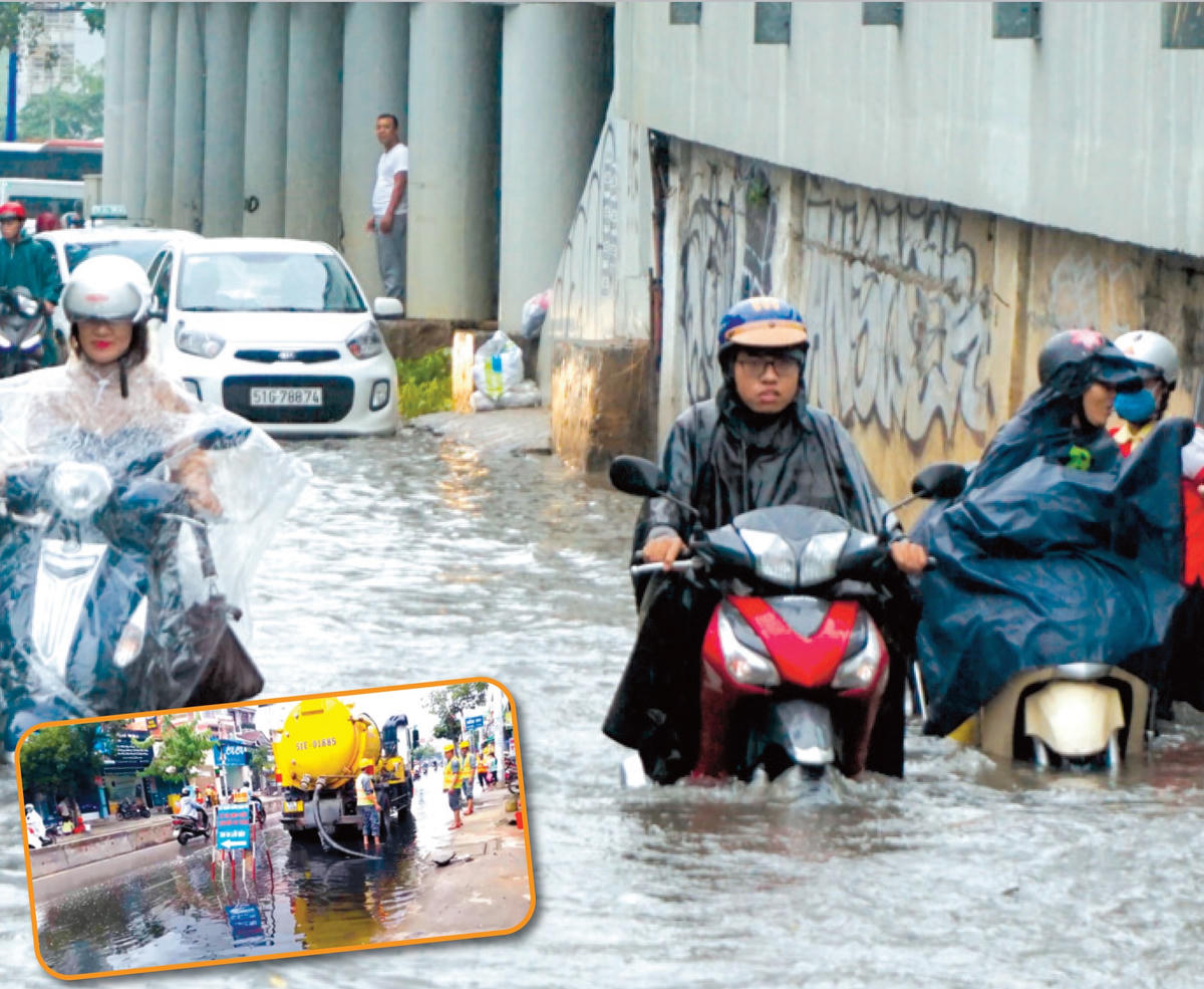 Do các dự án chống ngập tiếp tục trễ hẹn nên dự báo mùa mưa năm nay người dân nhiều khu vực tại TPHCM tiếp tục sống cùng nước ngập. Ảnh: Thành Luân