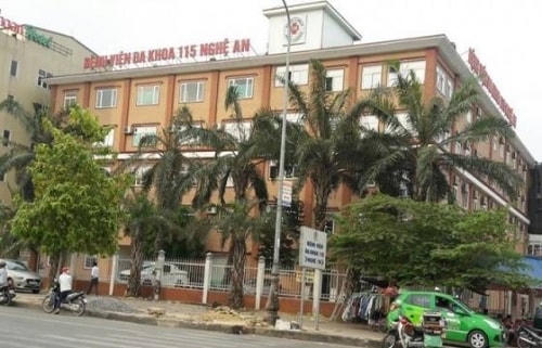 BV 115 Nghệ An nơi xảy ra vụ việc yêu cầu bệnh nhân phải test nhanh Covid-19, dù đã có kết quả test nhanh âm tính từ một bệnh viện khác.