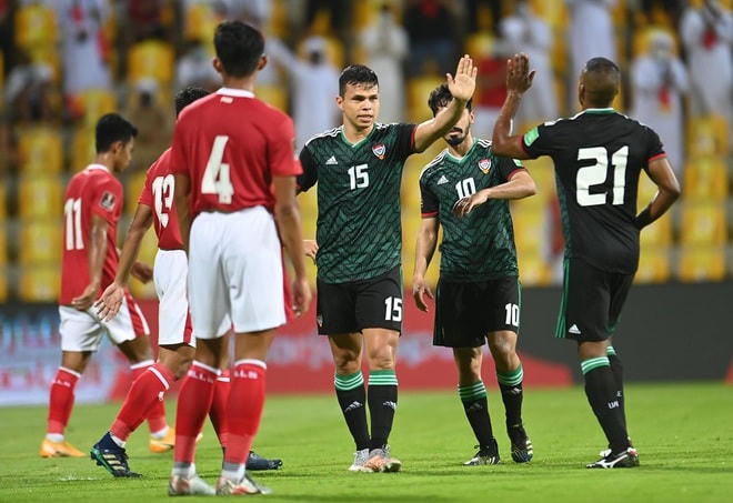 Fabio Lima (15) đã có 5 bàn thắng qua 3 trận đấu của UAE với Malaysia, Thái Lan và Indonesia.