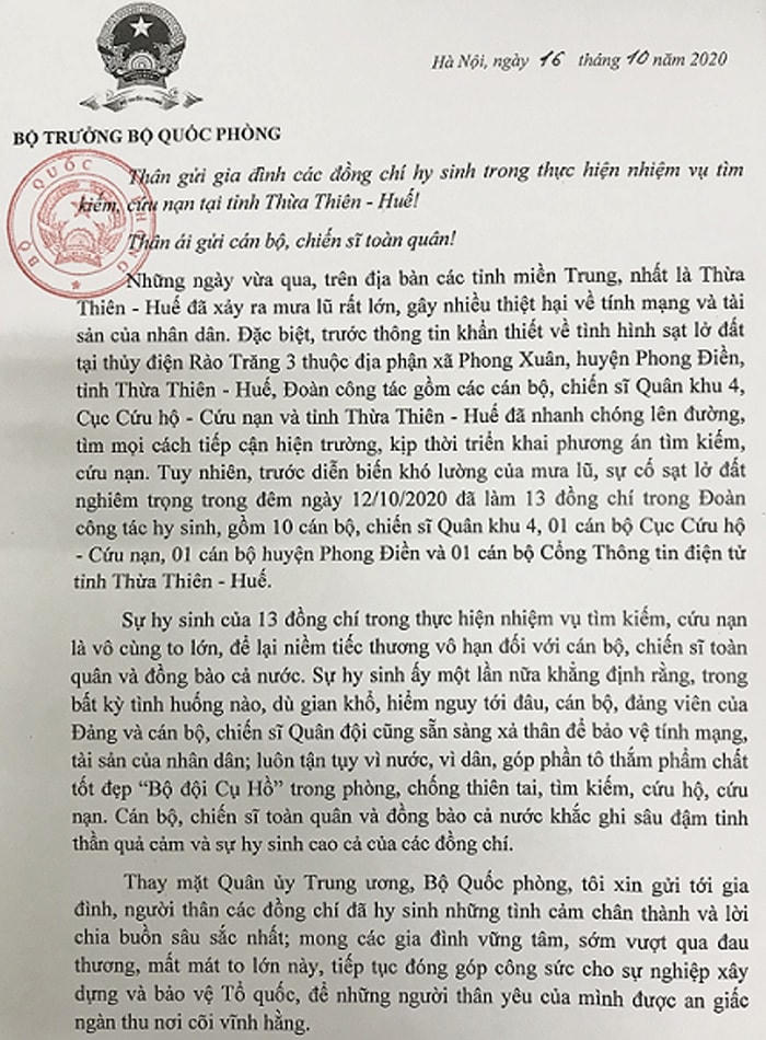 Đồng bào cả nước khắc ghi sự hy sinh của 13 cán bộ, chiến sĩ tại Rào Trăng 3