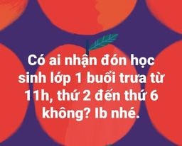 Nhu cầu tìm người đưa đón HS tăng cao.