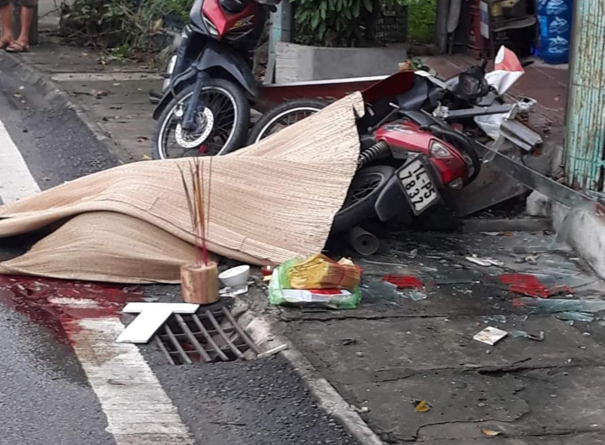 Hiện trường vụ tai nạn.