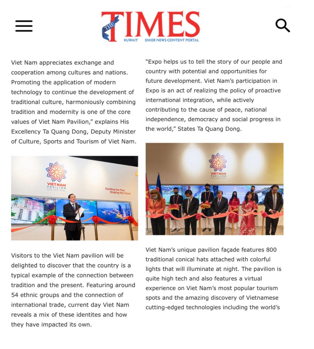 Hãng thông tấn Kuwait News phỏng vấn độc quyền Thứ trưởng Bộ Văn hóa, Thể thao và Du lịch PGS. TS. Tạ Quang Đông.