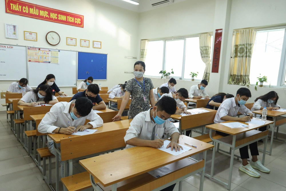 Kỳ thi đợt 1 THPT đã diễn ra an toàn, nghiêm túc. Ảnh: Quang Vinh.