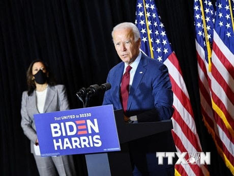 Ông Joe Biden đã chính thức được đề cử làm ứng cử viên của đảng Dân chủ cho cuộc bầu cử Tổng thống Mỹ năm 2020. (Ảnh: AFP/TTXVN),