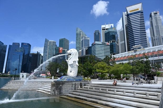 Quang cảnh công viên Sư tử biển Merlion park tại Singapore. (Ảnh: AFP/TTXVN).