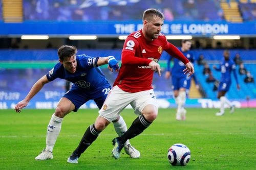 Shaw dâng cao tấn công, cánh là cánh tấn công chính của Man Utd ở trận đấu này.