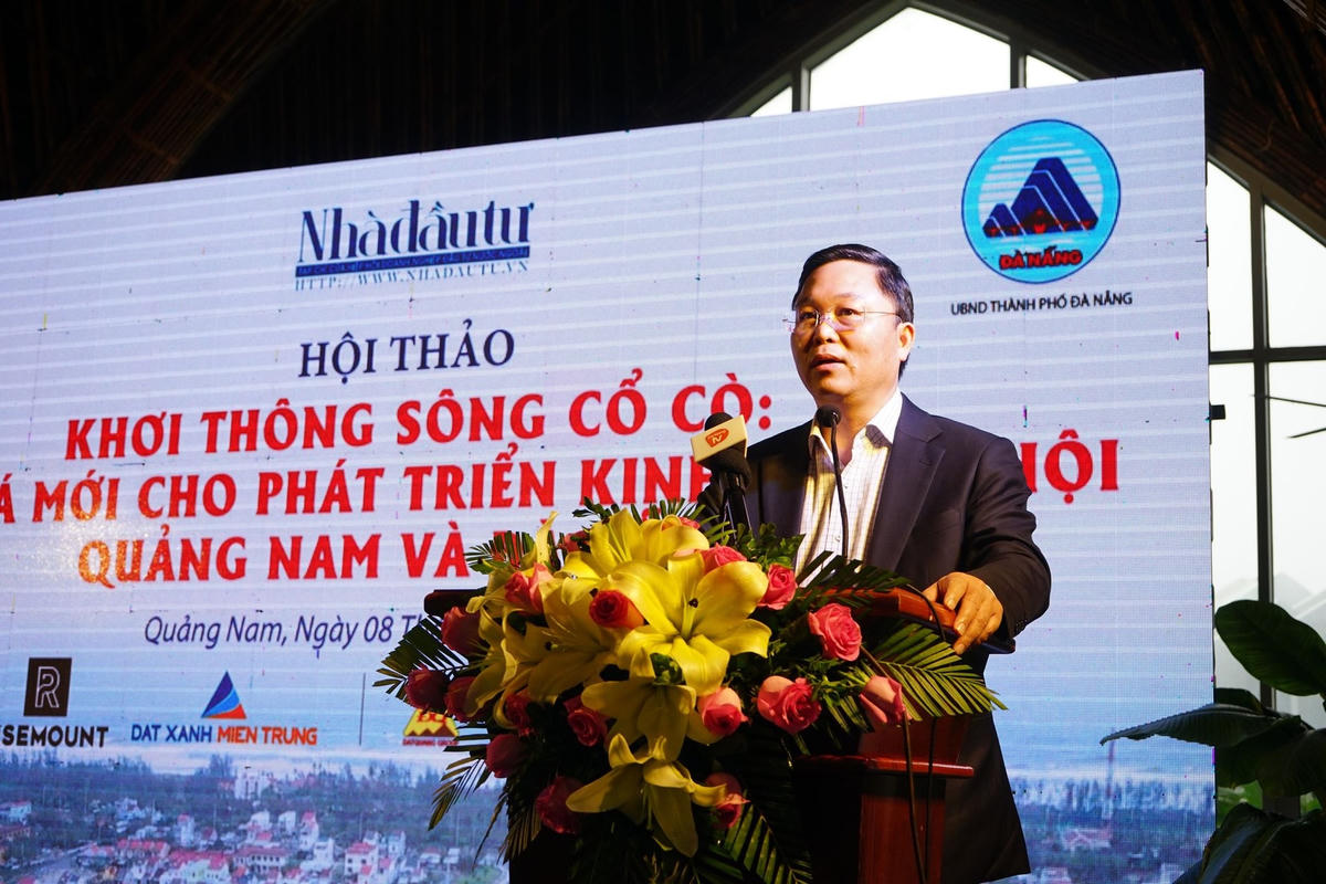 Ông Lê Trí Thanh, Chủ tịch UBND tỉnh Quảng Nam phát biểu tại hội thảo.
