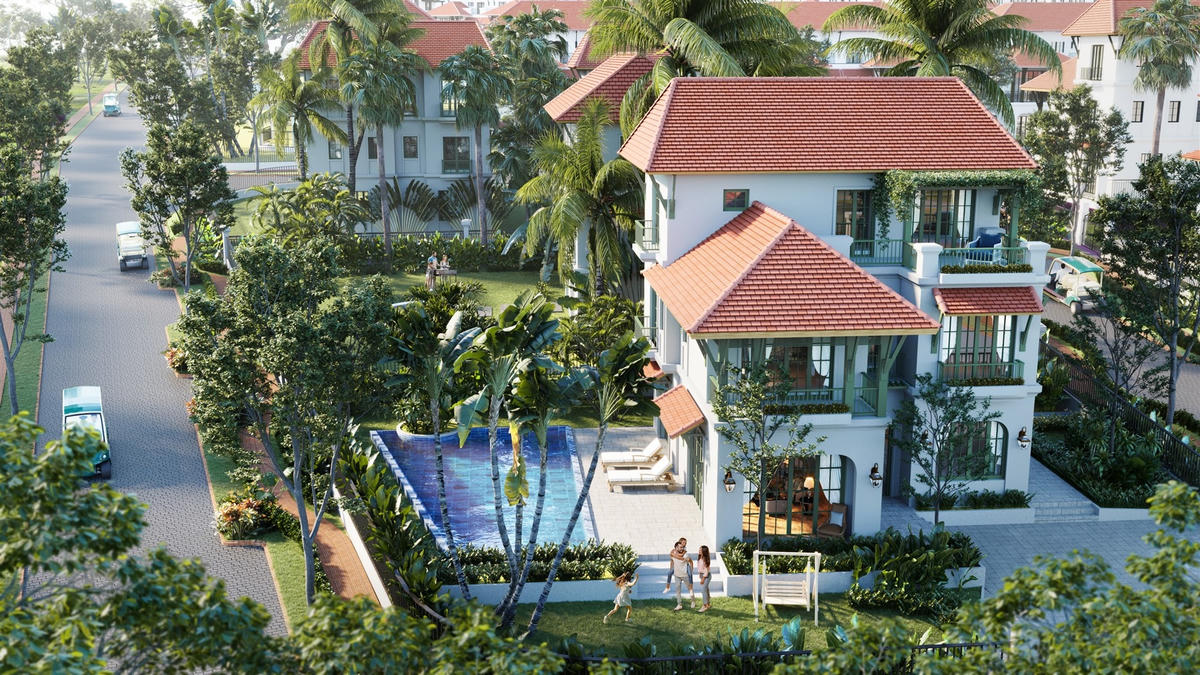 Khuôn viên sân vườn xanh mướt của biệt thự Sun Tropical Village. (Ảnh mang tính minh họa).
