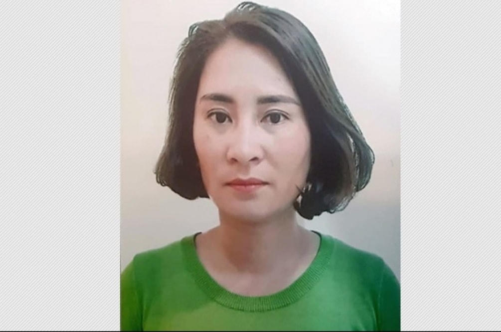 Đối tượng Trương Thị Quyên tại cơ quan chức năng.