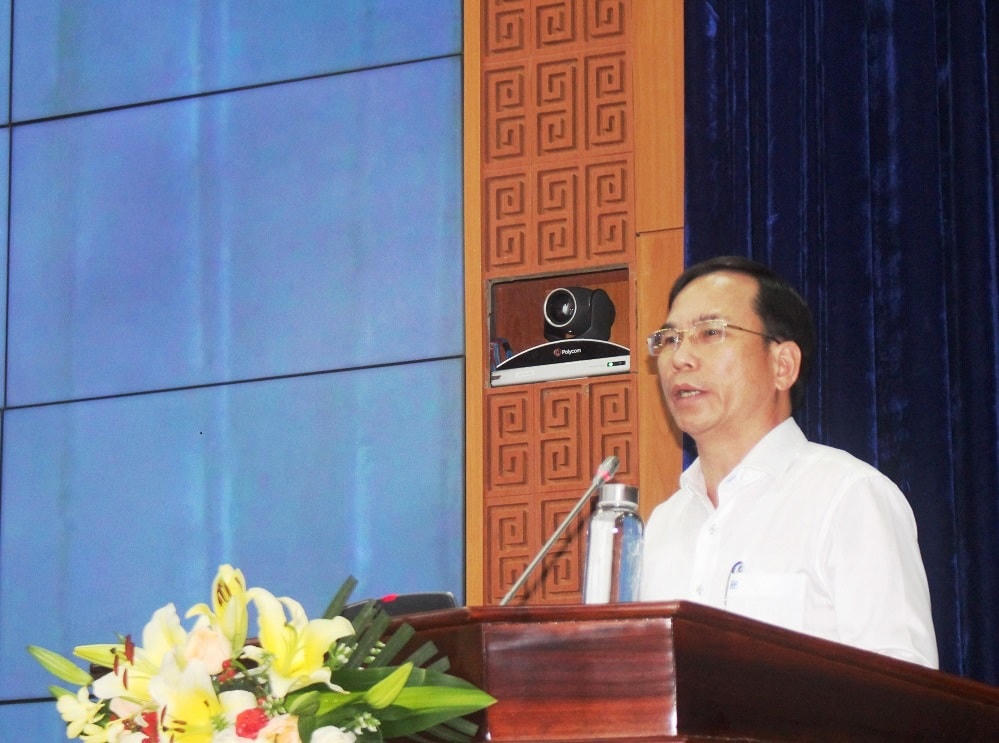 Ông Nguyễn Thanh Hồng, Giám đốc Sở VH,TT&DL tỉnh Quảng Nam phát biểu khai mạc hội nghị.