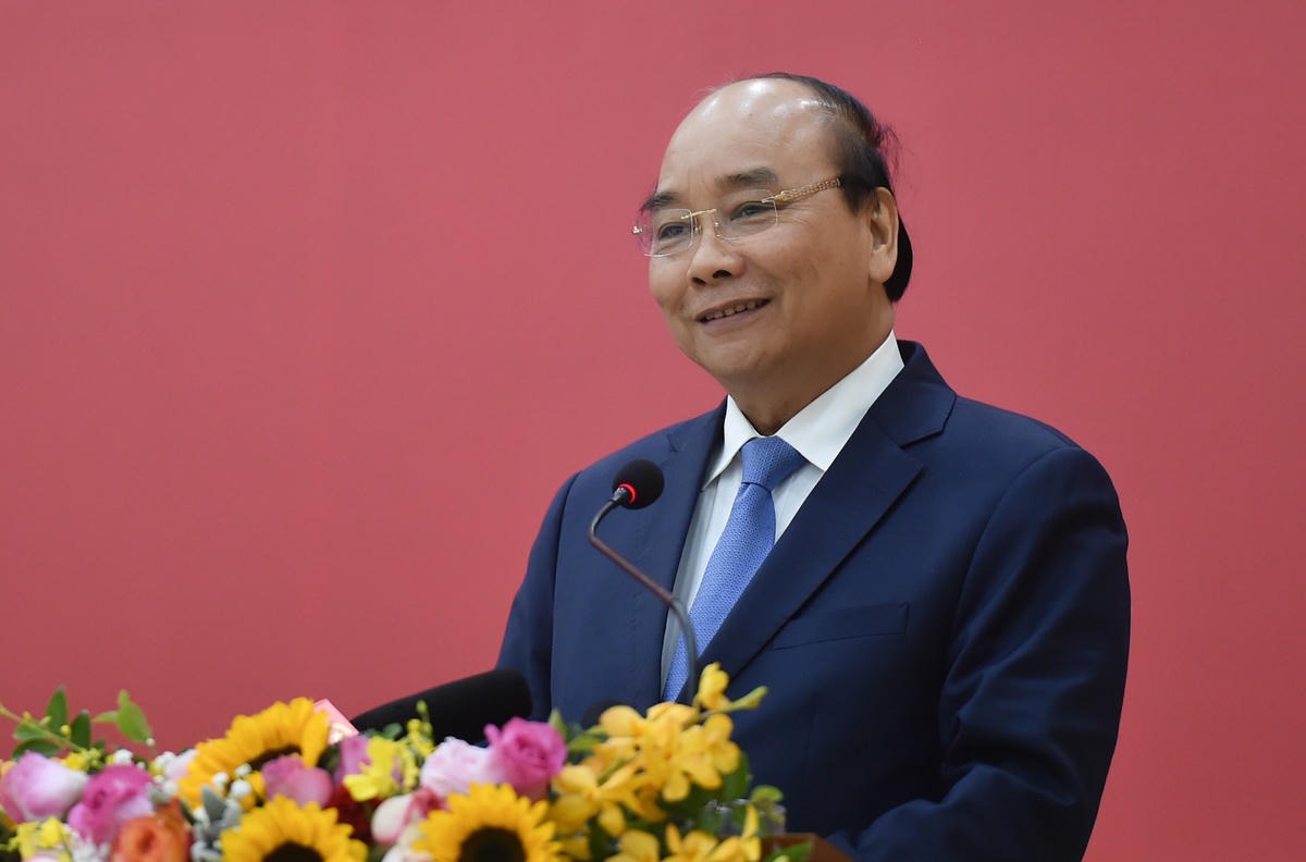 Thủ tướng Nguyễn Xuân Phúc cho rằng sự phát triển của ngành xây dựng chưa tương xứng với tiềm năng. Ảnh: VGP/Quang Hiếu.