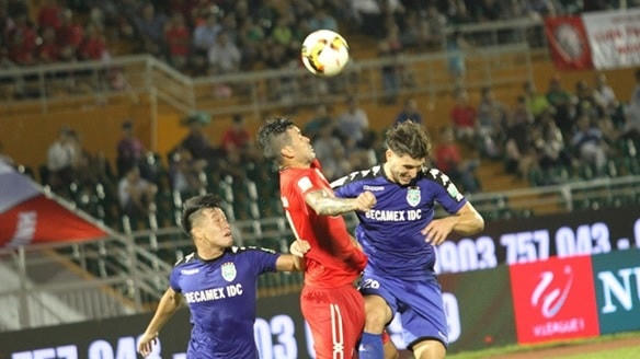 Trận đấu giữa CLB TP HCM và Bình Dương tại mùa giải V.League 2019. (Ảnh: Internet).