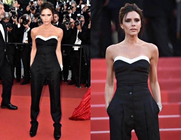 Nhà thiết kế Victoria Beckham xuất hiện ấn tượng tại thảm đỏ của Cannes 2016 với thông điệp ''less is more''.