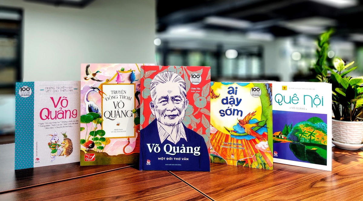 5 tựa sách kỉ niệm 100 năm ngày sinh của nhà văn Võ Quảng.